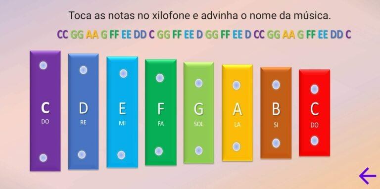 APP - Jogo de sinos (xilofone)
